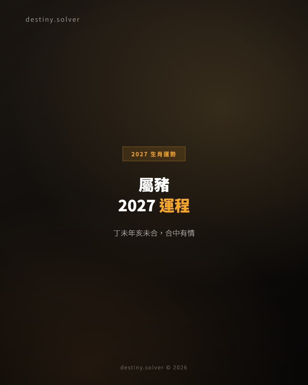 屬豬2027運程：亥未拱合，暗中聚財聚資源的一年
