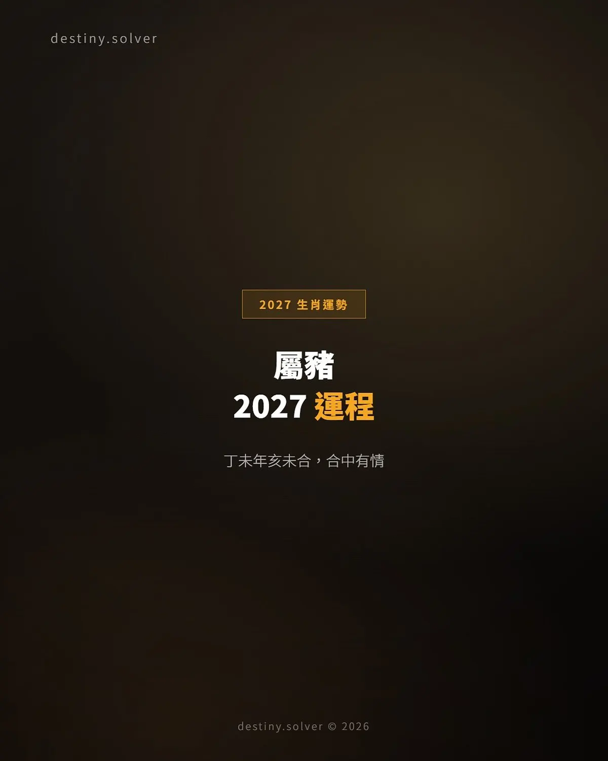 屬豬2027運程:亥未拱合,暗中聚財聚資源的一年
